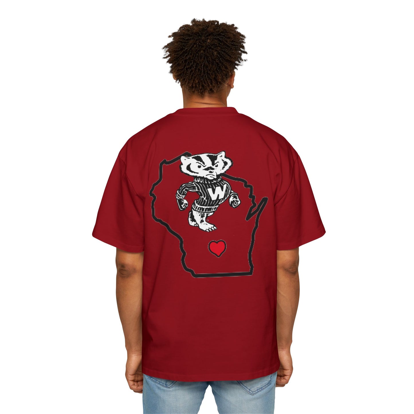 Men's Heavy Oversized Graphic UW Madison Tee