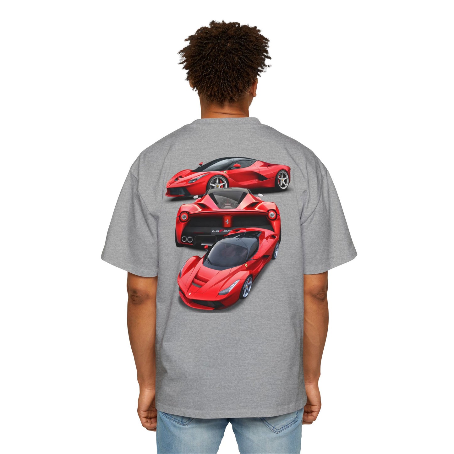 Men's Heavy Oversized Graphic Ferrari Tee