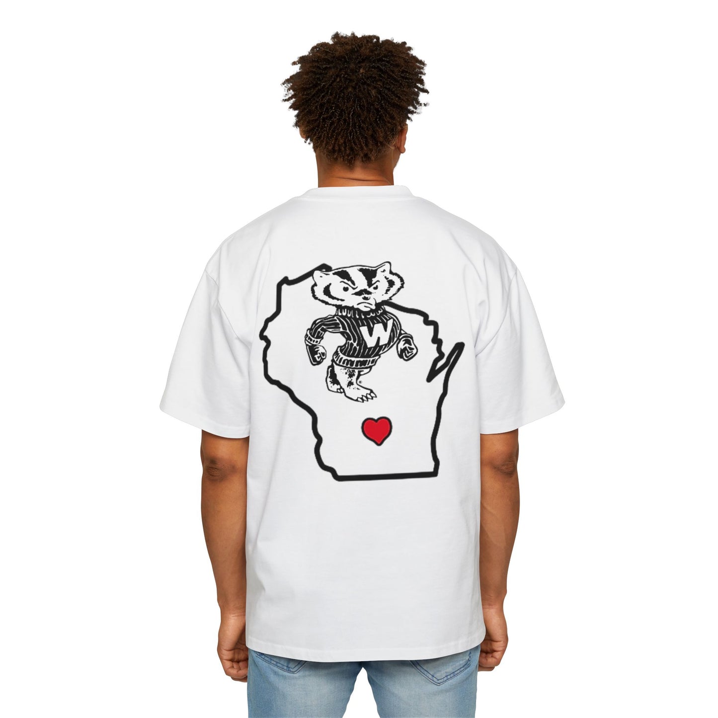 Men's Heavy Oversized Graphic UW Madison Tee