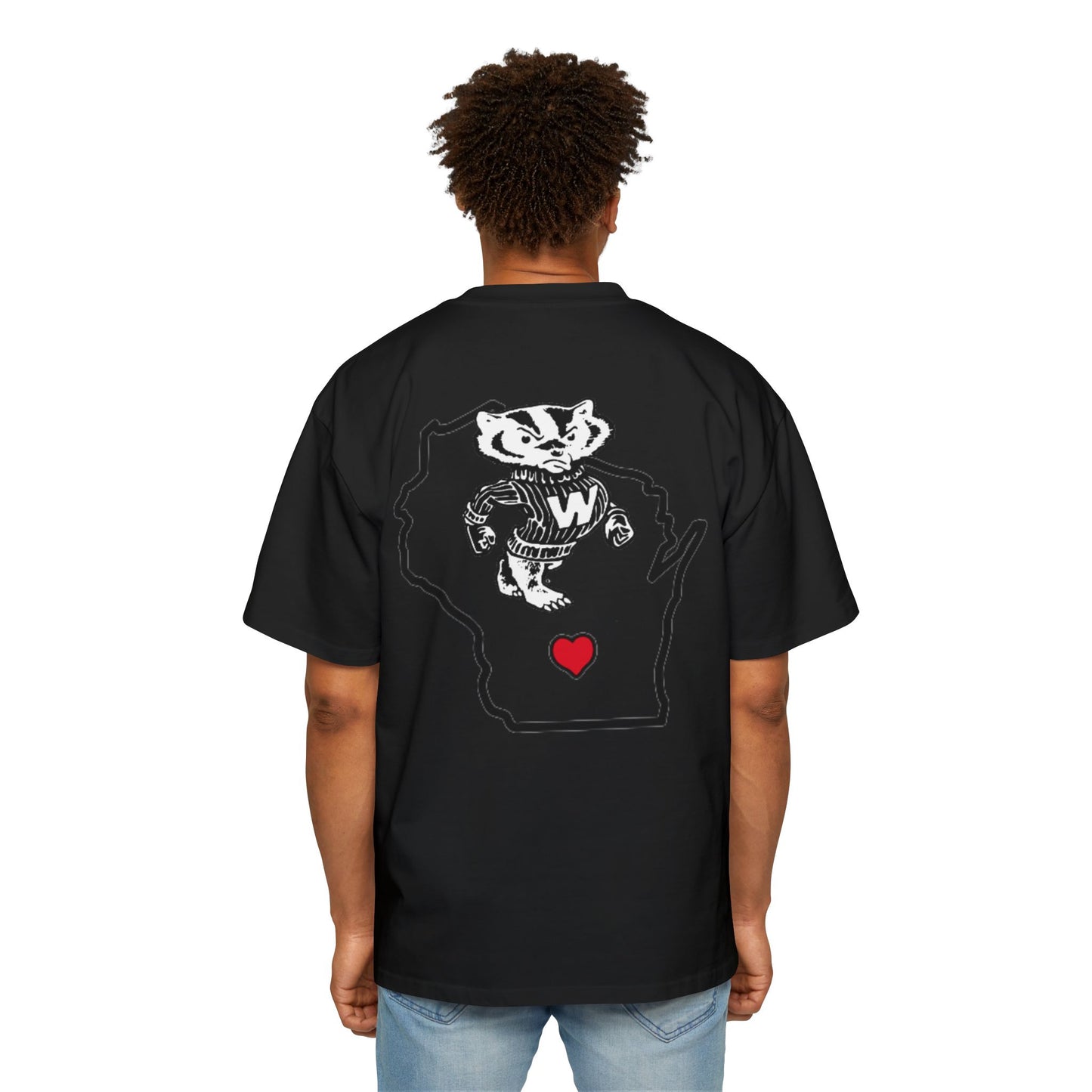 Men's Heavy Oversized Graphic UW Madison Tee