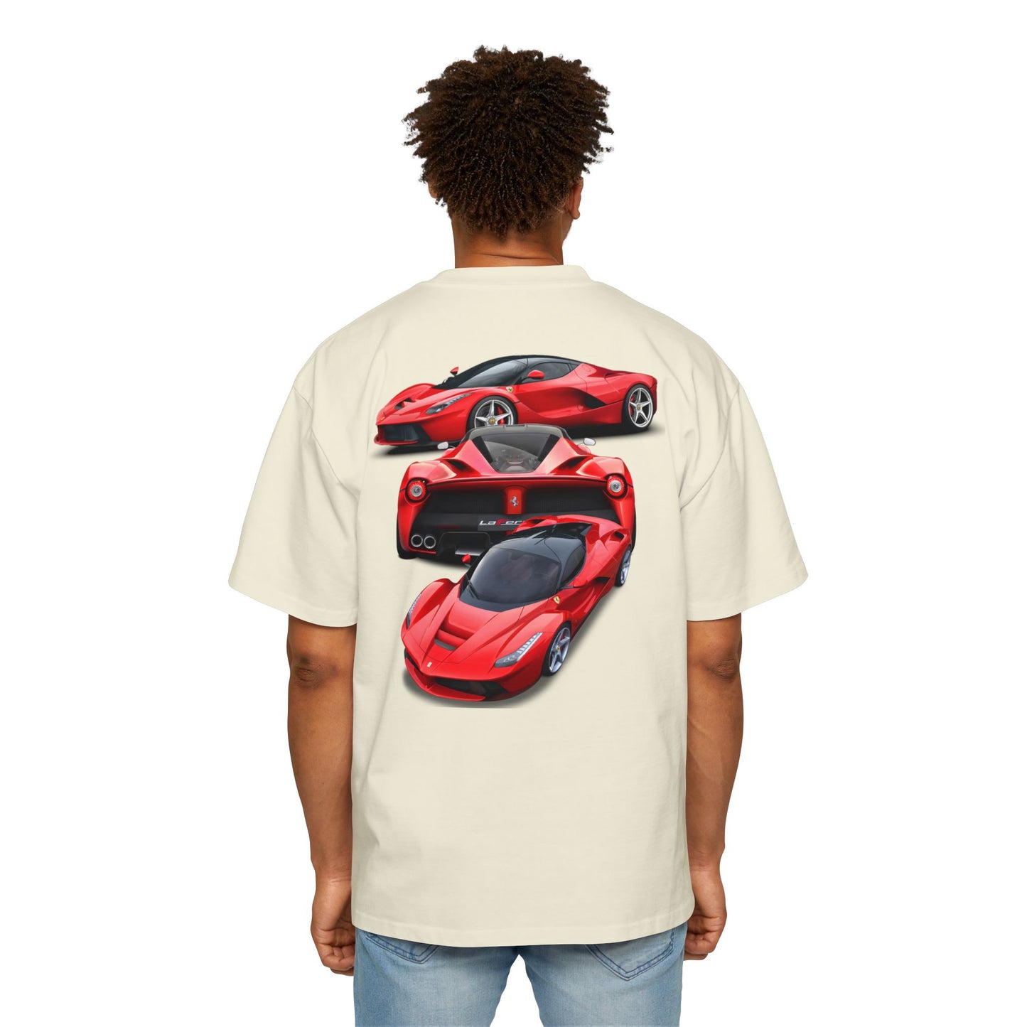 Men's Heavy Oversized Graphic Ferrari Tee